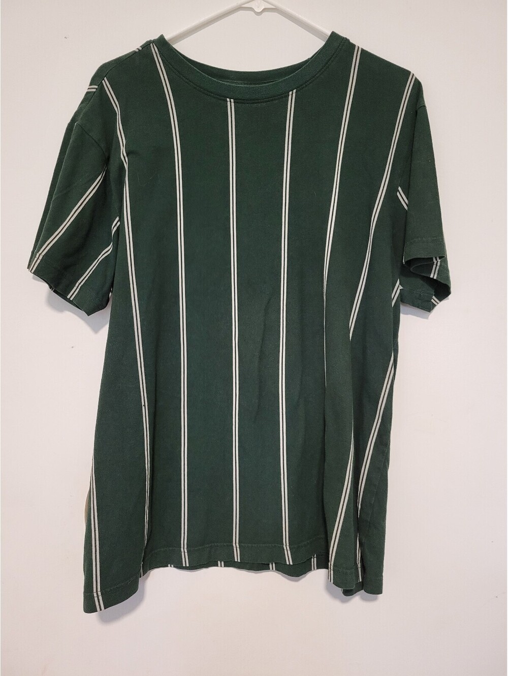 Original Use Men's Large Vertical Stripe Cotton T-Shirt